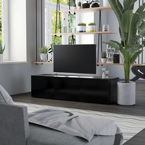 TV skrinka, čierna 120x34x30 cm, drevotrieska