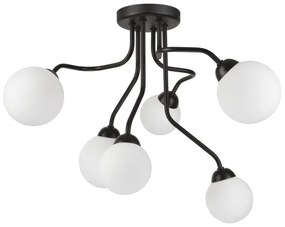 Prisadený luster HOLLY 6xG9/5W/230V čierna