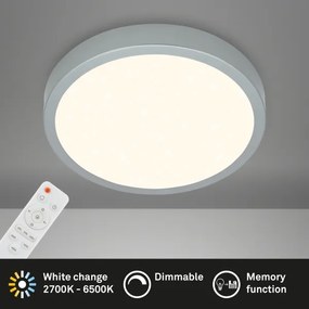 Briloner 3704-014-LED Stmievateľné stropné svietidlo RUNA LED/22W/230V strieborná+DO