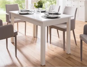 Rozkladací jedálenský stôl Coburg 137x80 cm, biely%