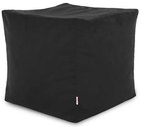 Plyšová taburetka Čierna