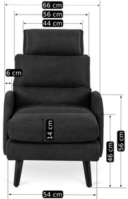 PROXIMA.store - Sklápacie kreslo HENRY FARBA: čierna