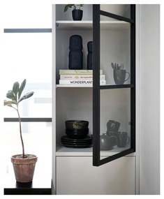 Svetlosivá vitrína z borovicového dreva 53x230 cm Basic – vtwonen