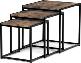 Sada 3 konferenčných stolíkov old wood AF-3003 OLW