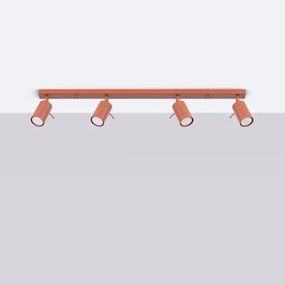 Sollux SL.1510 - Bodové svietidlo RING 4xGU10/10W/230V červená