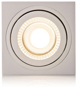 LED2 Bodové flexibilné stropné LED osvetlenie BOX, 6W, teplá biela, hranaté, biele