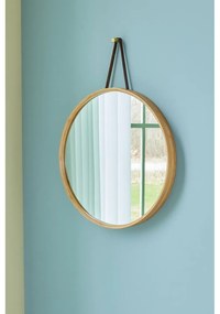 Nástenné zrkadlo s bambusovým rámom ø 60 cm Mood – Hübsch