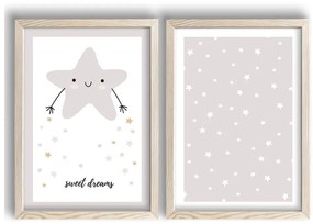 Detské obrázky v súprave 2 ks 38x53 cm Sweet Dreams – Wallity