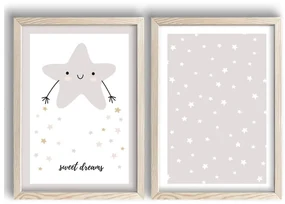 Detské obrázky v súprave 2 ks 38x53 cm Sweet Dreams – Wallity