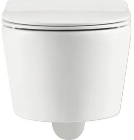 Závesné WC set Jungborn ONE hĺbka 48 cm skrátený bez splachovacieho kruhu vr. WC dosky so Soft-close
