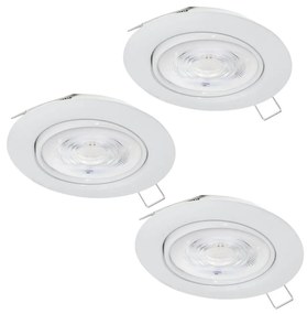 Eglo 901756 - SADA 3x LED Podhľadové svietidlo FAVAZZINA 1xGU10/4W/230V biela