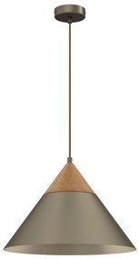 Luster na lanku SINGLE 1xE27/15W/230V mosadz/buk