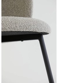 Sivé čalúnené jedálenské kreslo Elyna – Light &amp; Living
