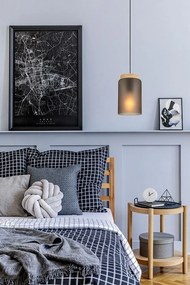 Toolight Toolight, závesné svietidlo 1xE27, APP1810-1CP, šedá matná-čierna, OSW-00660