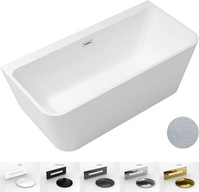 Besco Akrylátová voľne stojaca vaňa Varya Glam S 170x80 BESCO-Typ výpuste: Click-Clack s prepadom, grafit, BESCO-Rozmery: 170x80, BESCO-Farba: Biela/…