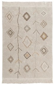 Béžový prateľný ručne tkaný bavlnený koberec 140x200 cm Kaarol Earth – Lorena Canals