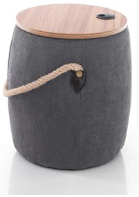 Sivý puf s úložným priestorom Tomasucci Barril