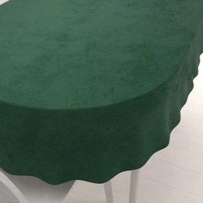 Biante Veľký zamatový oválny obrus Velvet Premium SVP-012 Zelený 160x200 cm