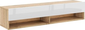 Závěsný TV stolek Derby 140 cm dub Wotan/bílý
