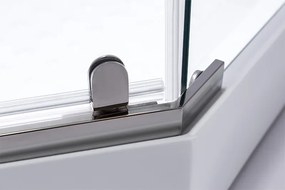 BPS-koupelny Päťuholníkový sprchový kút KZ91B 90x90 chróm/transparent + vanička SXL07B WH biela