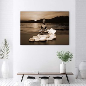 Obraz na plátně Buddha Sunset Brown - 120x80 cm