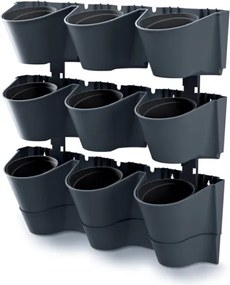 Plastový vertikálny kvetináč IO2W600W - antracit