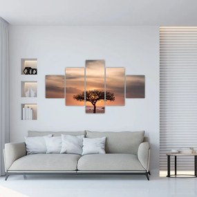 Obraz západu slnka v Tanzánii (125x70 cm), 40 ďalších rozmerov