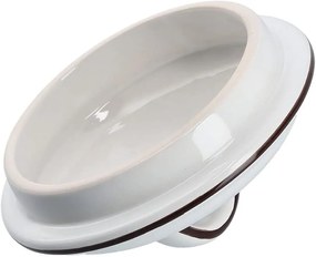 Keramické dózy na cesnak, cibuľu, zemiaky, s vekom, biela CERAMIC, súprava 3 ks