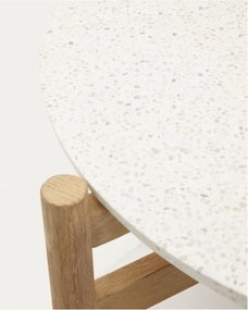 Okrúhly záhradný odkladací stolík s terrazzo doskou ø 88,5 cm Pola – Kave Home