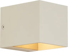 Moderná nástenná lampa béžová G9 štvorcová - Transfer