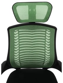 Kancelárske kreslo, zelená/čierna/chróm, IMELA TYP 1