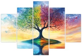Obraz – Maľovaný strom ročných období (150x105 cm)