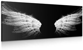 Obraz čiernobiele anjelské krídla Varianta: 120x60