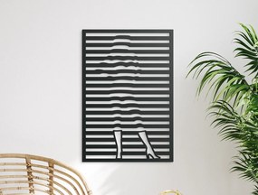 drevko Minimalistický obraz Silueta ženy Rozmer obrazu: 44,5 x 30,5 cm, Farba dekorácie: Čierna