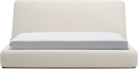 Béžová čalúnená dvojlôžková posteľ bez roštu 180x200 cm Martina – Kave Home