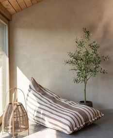 Béžovo-hnedý sedací vak z recyklovanej bavlny Duallo - 150*100*40 cm