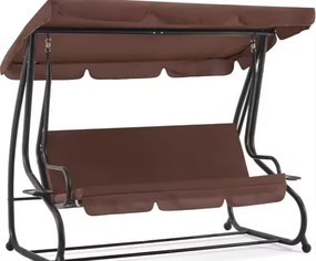 Lean Záhradná hojdačka hnedá – 280kg, 4 vankúše