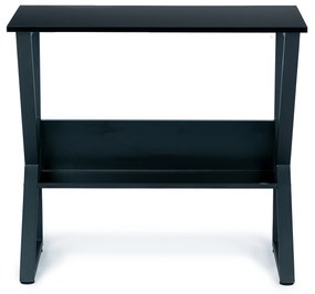 ModernHome Počítačový stôl s policou - čierny