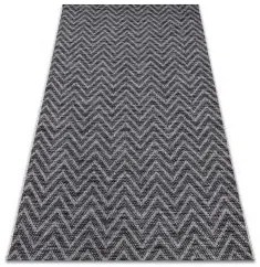 styldomova Šnúrkový koberec sizal loft 21146 cik-cak čierno/sivý