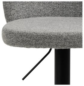 Čierno-sivá barová stolička s nastaviteľnou výškou (výška sedadla 55 cm) Patricia – Actona