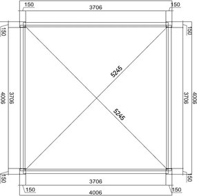 Luxusná ELEKTRICKÁ bioklimatická pergola PRESTIGE 4x4 m, hliník - voľne stojaca