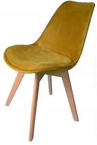Sammer Velvetová stolička do kuchyne v žltej farbe wf-1058 velvet zlte
