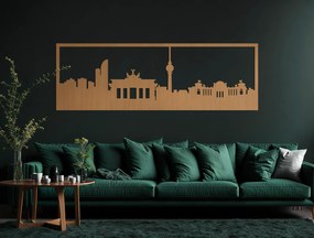drevko Obraz Berlín panoráma Rozmer obrazu: 29,5 x 89 cm, Farba dekorácie: Čierna