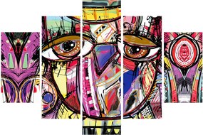 Obraz - Street art - sova (150x105 cm)