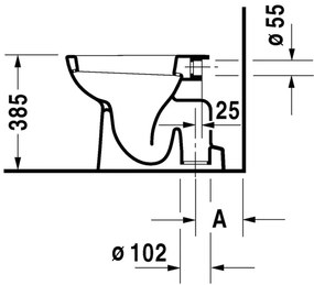 Duravit D-Code - Stojace WC, 530x350 mm, biela 21100100002