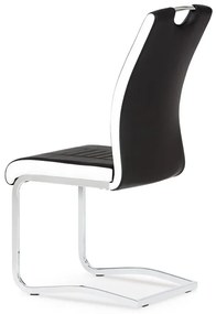 BONTEC Jedálenská stolička, čierna, ekokoža, DCL-406 BK Farba: Čierna