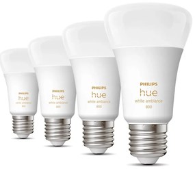 LED inteligentné žiarovky v súprave 4 ks E27, 9 W White ambiance – Philips Hue