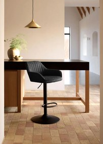 Barová stolička Nolan, otočná, s nastaviteľnou výškou, sivá (50830001)