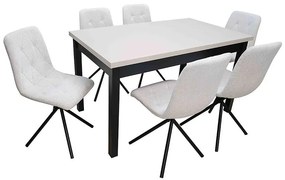 Jedálenská zostava1+6 Suzan kašmír/čierna