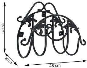 Kovový nástenný držiak na záhradnú hadicu Arnaut, 48x35 cm, čierna